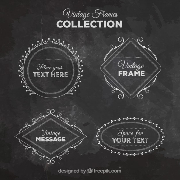 Free vector vintage frame set