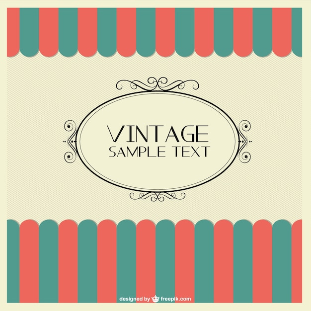 Vettore gratuito design vintage template gratuiti