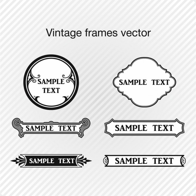 Free vector vintage frames collection