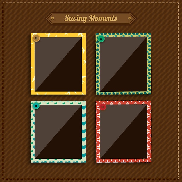 Free vector vintage frames pack