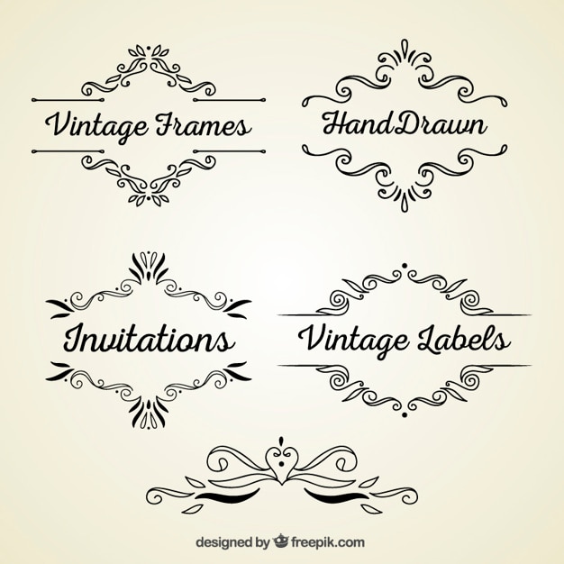 Free Vector vintage frames 