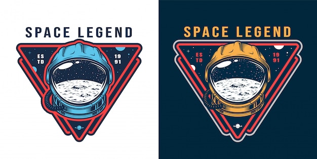 Free vector vintage galaxy label set