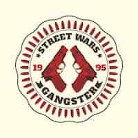 Free vector vintage gangster mafia logo