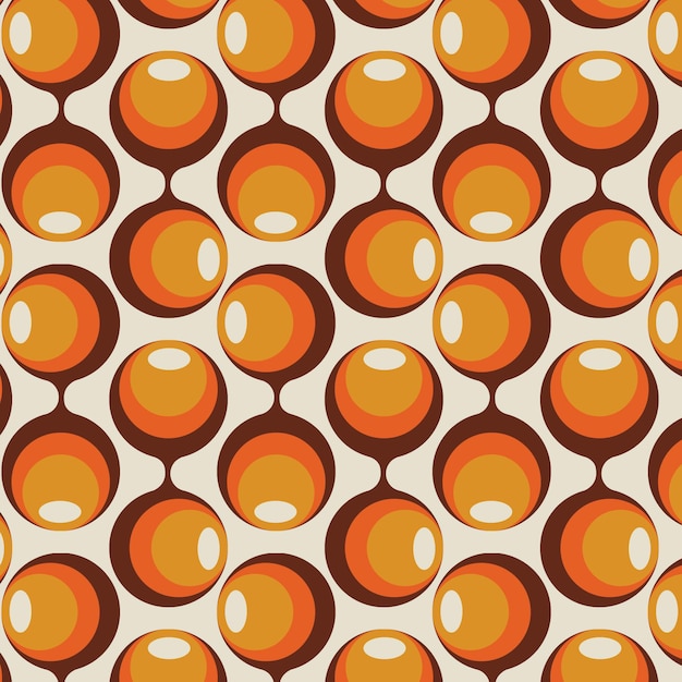 Free vector vintage geometric groovy pattern