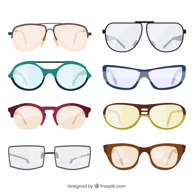 Free vector vintage glasses collection