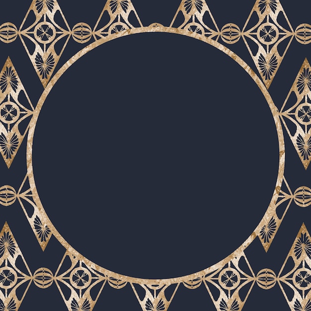 Vintage gold glitter frame vector, remix from artworks by Samuel Jessurun de Mesquita