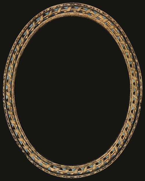 Vintage gold oval frame