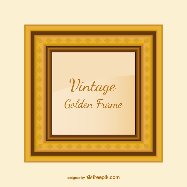 Vintage golden frame