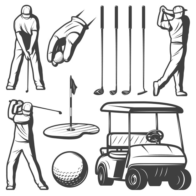 Коллекция Vintage Golf Elements