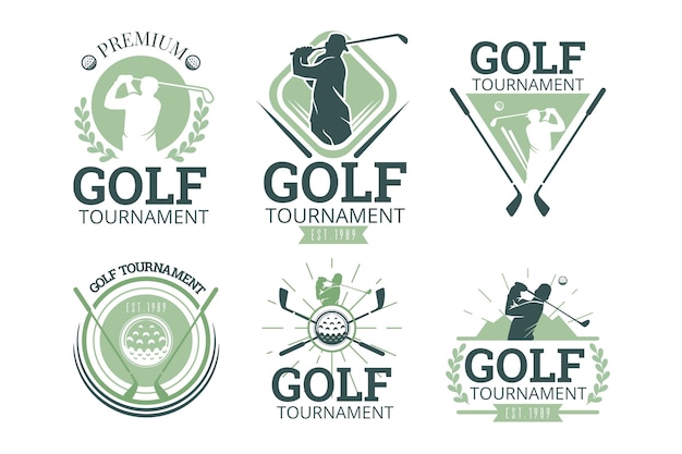 Collezione logo golf vintage