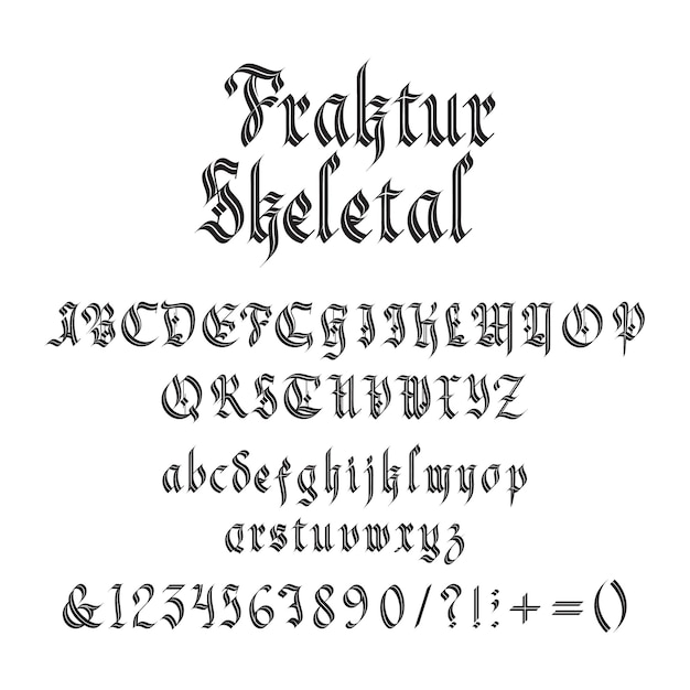 old english font letters, gothic alphabet free svg files - SVG Heart