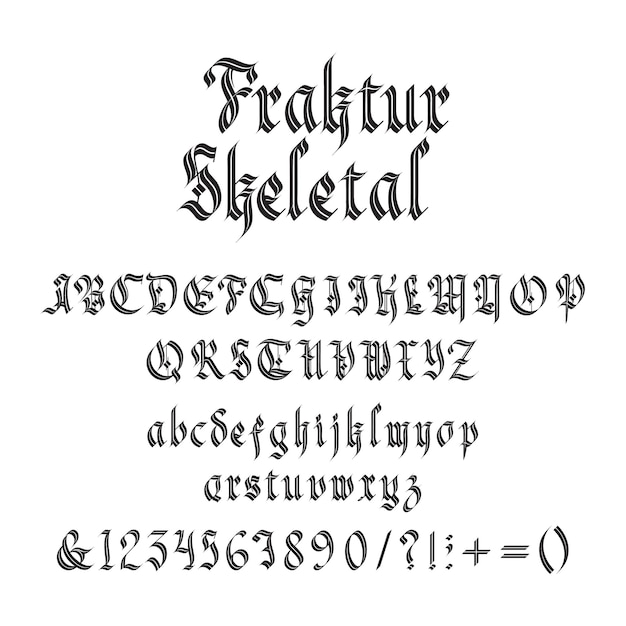 Винтажный готический шрифт