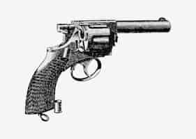 Vettore gratuito illustrazione di pistola d'epoca