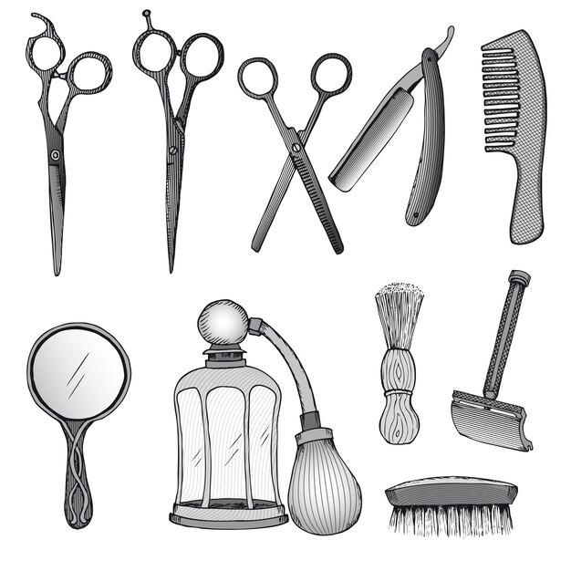 Vintage Hairdresser Tools Set