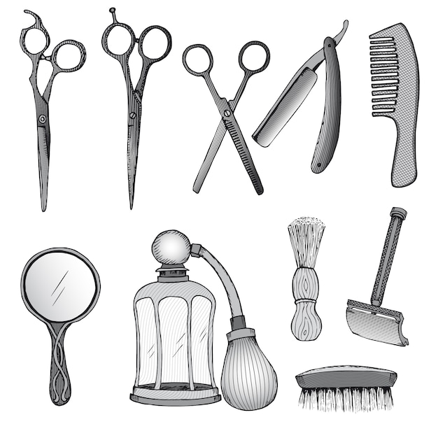 Vintage Hairdresser Tools Set