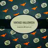 Free vector vintage halloween background