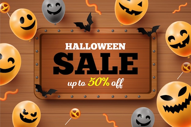 Free vector vintage halloween sale