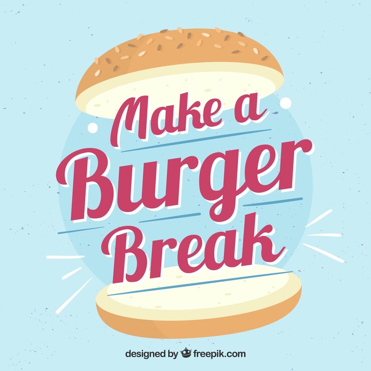 Free Vector vintage hamburger background with message