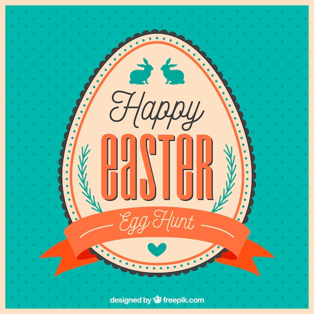 Vintage happy easter day background