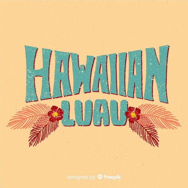 Free vector vintage hawaiian luau background