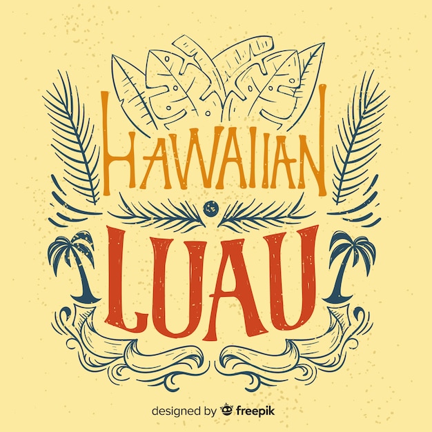 Винтажный гавайский luau фон