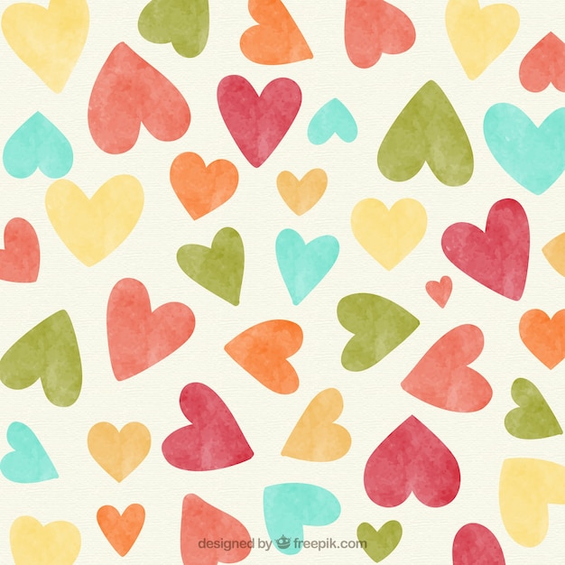 Free vector vintage hearts background