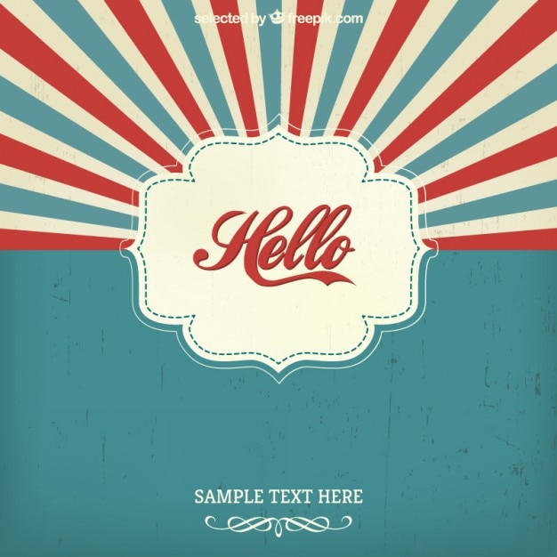 Free vector vintage hello background