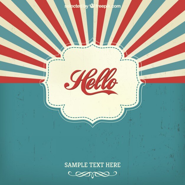 Free Vector vintage hello background