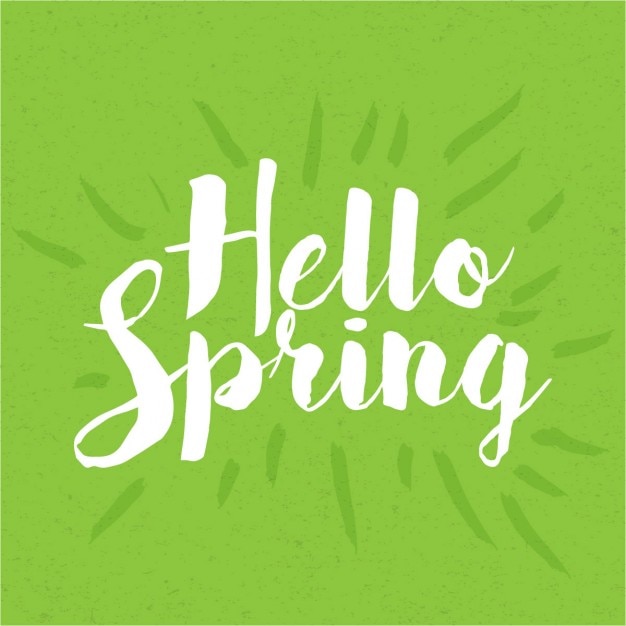 Free vector vintage hello spring lettering