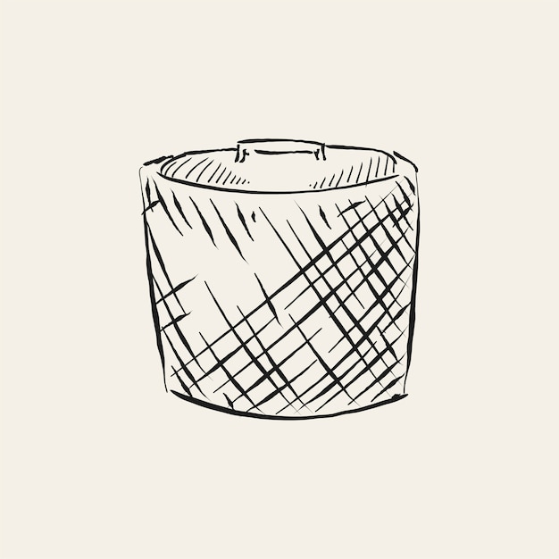 Free vector vintage illustration of a basket