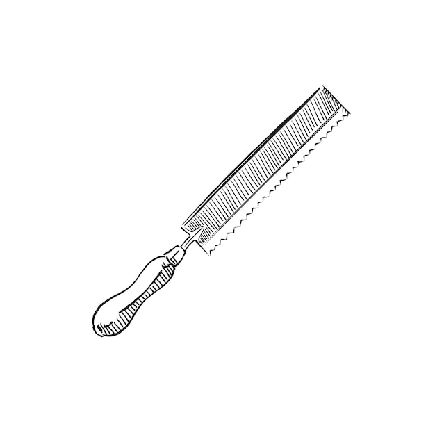 Free vector vintage illustration of a gardening saw