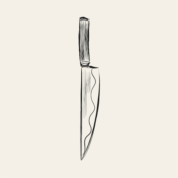 Free vector vintage illustration of a knife