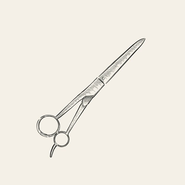 Vintage illustration of a pair of scissors