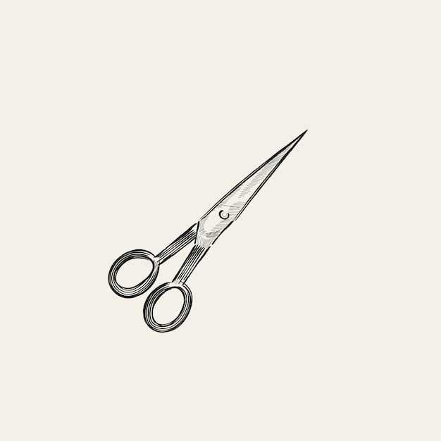 Vintage illustration of a pair of scissors