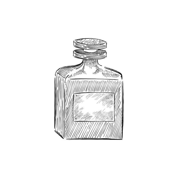 Free Vector vintage illustration of a parfume bottle