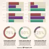 Vettore gratuito grafici infografica d'epoca