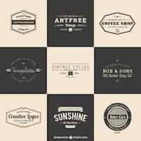 Free vector vintage insignia elements