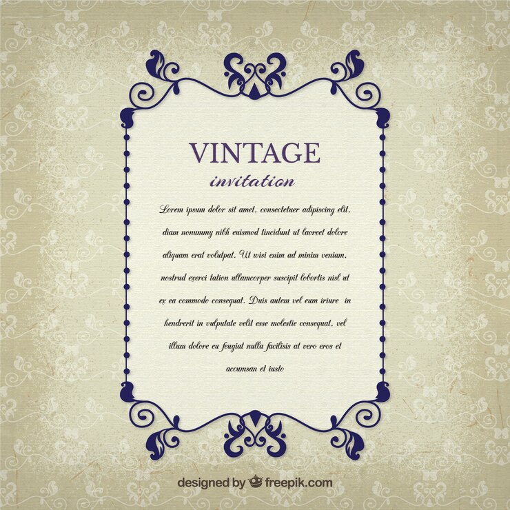 मुफ़्त वेक्टर vintage invitation in elegant style