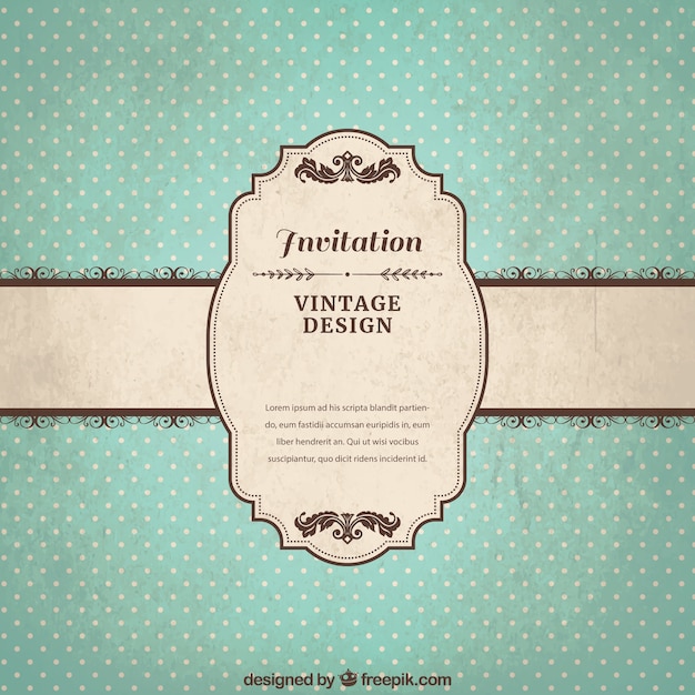 Vintage invitation template