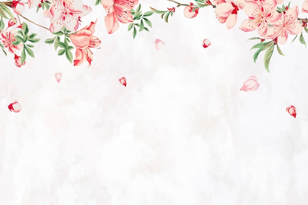 Винтажный японский цветочный принт с цветком персика, ремикс на произведения Мегаты Морикага