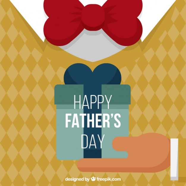 Free vector vintage jersey and bow tie father's day card