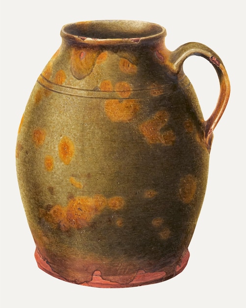 Vintage jug vector illustration, remixed from the artwork by Alfred Parys
