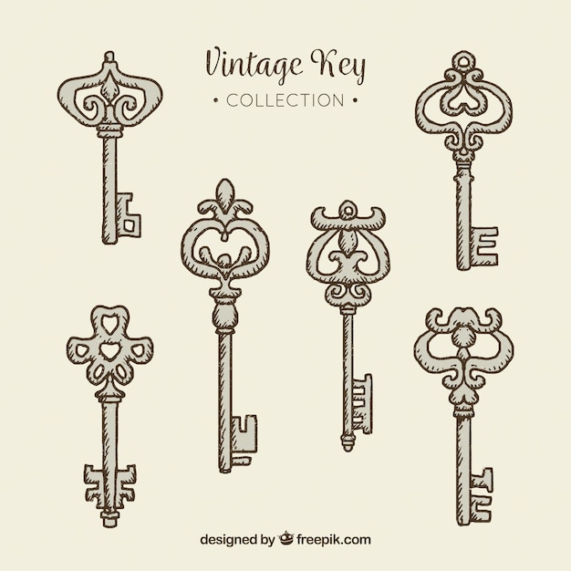 Vintage key collection