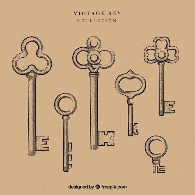 Vintage key collection