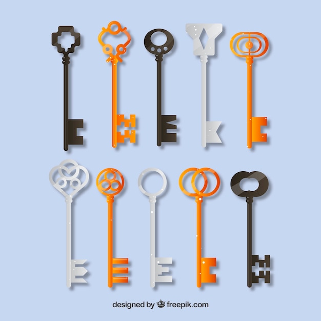 Vintage key collection