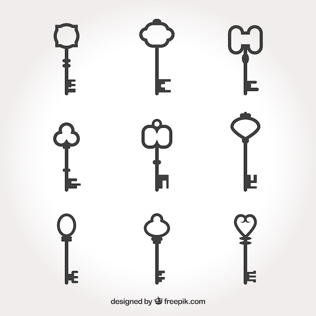 Vintage key collection