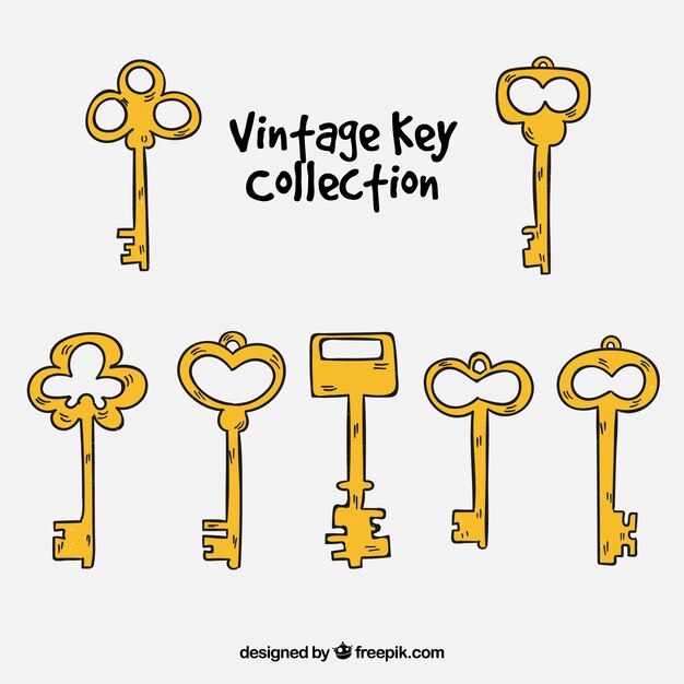 Vintage key collection