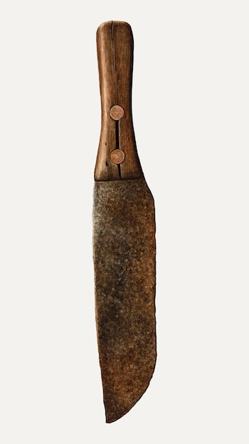 Vintage knife illustration vector, remixed from the artwork by Ray Price