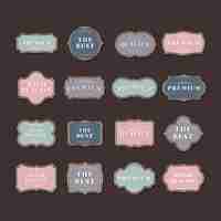 Free vector vintage label collection