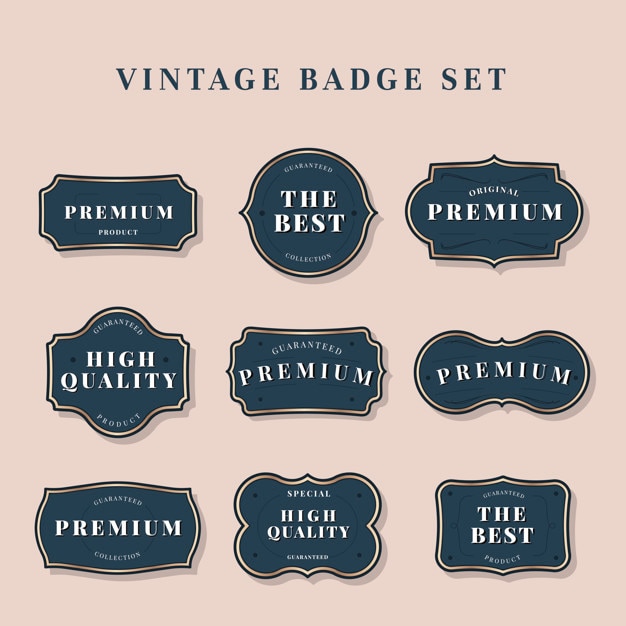 Free Vector vintage label collection
